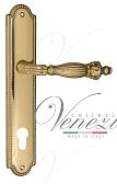 Дверная ручка Venezia на планке PL98 мод. Olimpo (полир. латунь) под цилиндр
