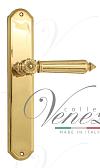 Дверная ручка Venezia на планке PL02 мод. Castello (полир. латунь) проходная