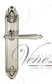 Дверная ручка Venezia на планке PL90 мод. Pellestrina (натур. серебро + чернение) прох